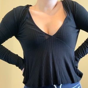 Black long sleeve flowy shirt